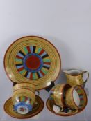 A Part Japanese Hand Painted Porcelain Tea Set, including four cups and saucers, four small