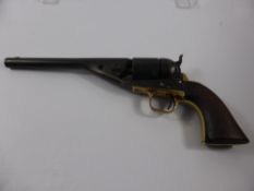 An 1862 Model Colt Navy .38 Centre Fire Revolver, 'new model breech loading pistol' brass trigger