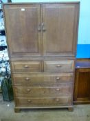 Gordon Russell, English Oak Cabinet, designed by Gordon Russell, cabinet maker H.J. Mann dd 30/06/