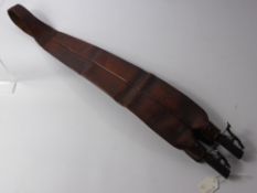 An English Leather Shot Belt/Bandolier, with twin shot reservoirs and dispensers.