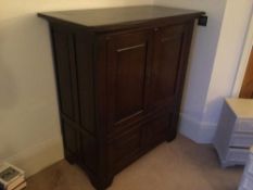 A Contemporary Oak Panelled Cabinet. Approx Size 120cm x 50cm x 131 cms