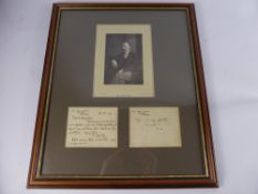 Thomas Hardy, a framed and glazed compilation including a black and white photograph depicting Mr