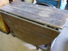 An Antique Circa 18th Century Gate Leg Table, approx 110 x 160 x 71 cms.
