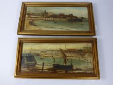 Two Original Oils on Canvas, depicting coastal scenes entitled 