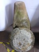 A Tall Antique Staddle Stone, on square base, approx 90 cms