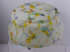 A Marbled Glass Art Deco Ceiling Light.