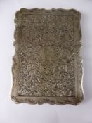 A Solid Silver Victorian Card Case, Birmingham hallmark dd 1881, approx wt 62.5 gms.