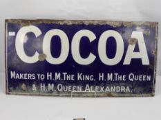 A Blue Enamel Advertising Sign, depicting 