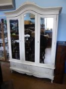 Contemporary Cream Double Wardrobe