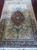 A 20th Century Turkish Woollen Multi-Coloured Kilim Rug, of geometric border surrounding diamond