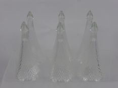 A Set of Six Cut Glass Stirrup Cups, sans tray.