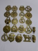 A Collection of Horse Brasses, including Wales, New Forest, Scotland together with two door knockers