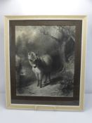 A Stipple Engraving of a Donkey, approx 40 x 49 cms.