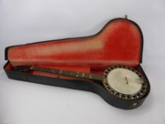 The New Windsor Brazilian Rosewood Lady's Model 2 Banjo, with mother of pearl decoration to fret