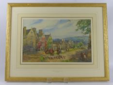 F. Evans (English School) Early 20th Century, water colour entitled 