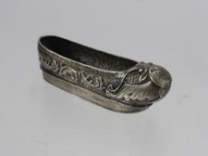 A Late 19th Century Chinese Export Slipper, mm. Luen Wo Shanghai, approx 5 x 1.2 cms, the slipper