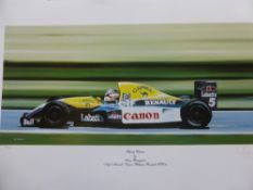 A Set of Colourful Motor Racing Posters, depicting a Labatt's 5 racer 