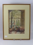 A Hand Coloured Signed Print, entitled 