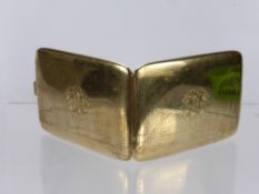 A 9 Ct Gold Hallmark Cigarette Case, Birmingham hallmark, dated 1899, mm S Blackensee & Sons Ltd,