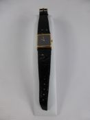 A Gentleman's Vintage 18 Ct Gold Jaeger-Le Coultre Dress Wrist Watch with original box, the watch