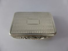 A Silver Hallmark Vinaigrette, reeded sides, engine turned cover, Birmingham 1827, mm Thomas Simpson