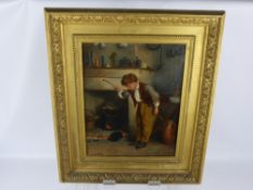 A Continental Oil on Canvas, entitled 