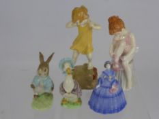 A Royal Worcester Figurine entitled 'Ballet' designed by Glenis Devereaux, Coalport 'Autumn Time', a