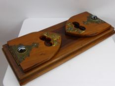 A Victorian Betjemann's Book Slide, in the ecclesiastical style with cabochan stone decoration,