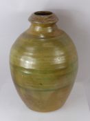 Ray Finch (1914-2012) Winchcombe Pottery, A Large Ovoid Brown Glaze Pottery Vase, approx 30 cms