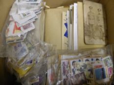 A Box of All World Stamps, on cover and piece and in album, including an interesting collection of