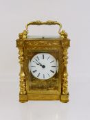 A Circa 1870 Antique Carriage Clock by Drocourt of Paris, an extremely fine late 19th century French