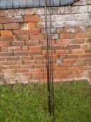 A Vintage 'Greenheart' Wood Salmon Rod by W.B. Gowland, 3 to 4 Crooked Lane, London, compete with