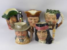 A Miscellaneous Quantity of Royal Doulton Character Jugs, including 