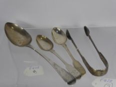 A Collection of Miscellaneous Silver, including Georgian tablespoon, London hallmark dd 1801, mm
