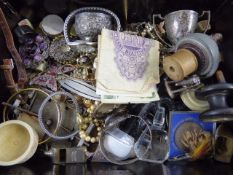 A Miscellaneous Collection of Costume Jewellery, including some silver including bracelets,