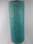 A Burmantofts Faïence Umbrella Stand, of cylindrical form with textured star design, makers mark