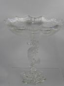 A Waterford Crystal Compote/Centrepiece, with a sea horse central column, approx 30 cms