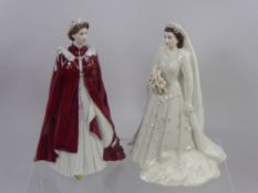 Royal Worcester Figurine of 'Her Majesty Queen Elizabeth II & H.R.H The Duke of Edinburgh Diamond