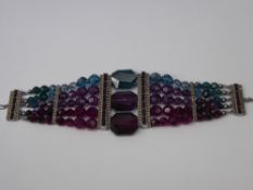 A Swarovski Multi-Coloured Crystal Cocktail Bracelet, nr 1160467, in the original box, ticket and