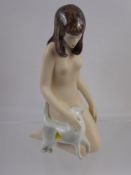 A Royal Dux Feminine Nude, designed by Le Ruoch nr 21038, approx 23 cms.