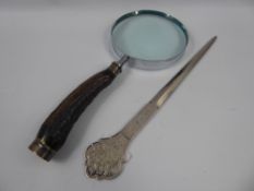 A Gentleman's Lot, Queen Elizabeth Silver Jubilee Letter Opener, Sheffield hallmark, dated 1977