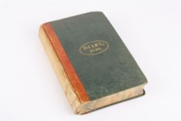 A Victorian manuscript diary dated 1849 belonging to Shirley Brookes the editor of Punch Magazine'