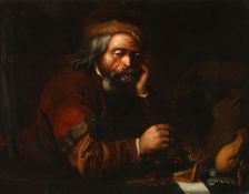 Late 18th century/early 19th century Continental School The Money Lender, a portrait