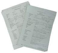 SUPERMAN INTEREST: A collection of A4 sized call sheets for Superman II, III and IV comprising two