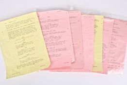 STAR WARS INTEREST: Seven A4 sized pages of typed script from 