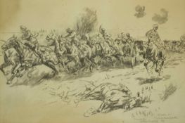 William Barns Wollen (British 1857 - 1936) 'Retrieving the guns' Battle of Le Cateau Aug 26th 1917,