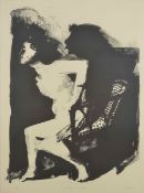 Bill Jacklin RA (born 1943) British Woman in a Chair, a black and white print, signed and dated '