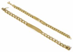 A pair of Continental 18ct gold, matching 