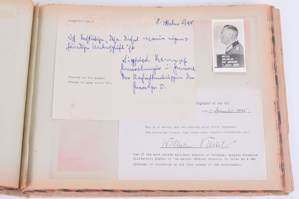 Historically Important Archive of Signatures and Photographs of Nuremberg War Trials Interest, - Image 9 of 24