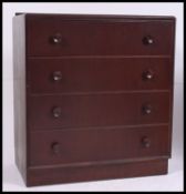 A post war 1950's oak chest of drawers.